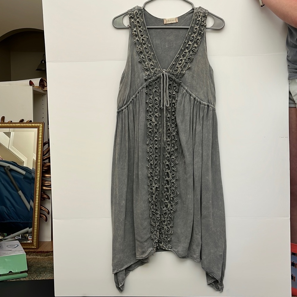 Gray Altar’d State Midi Dress Size Small